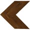 Ekena Millwork 15 3/4"W x 16"H x 3/4"D Vintage Farmhouse 5 1/2" Chevron, Barnwood Decor Collection, Weathered Brown DECR15X16X075CHVBR - alternate 1